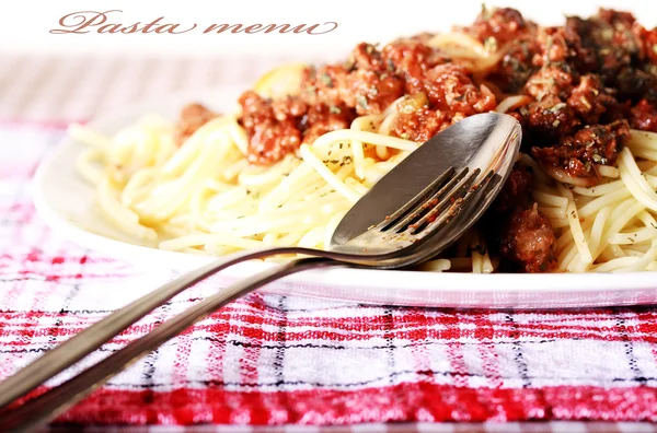 Pasta menu — Stock Photo, Image