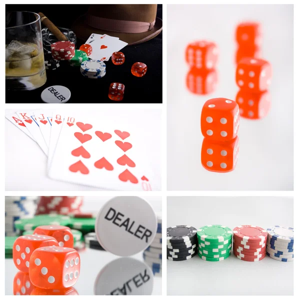 Kolaż pokera 2 — Zdjęcie stockowe