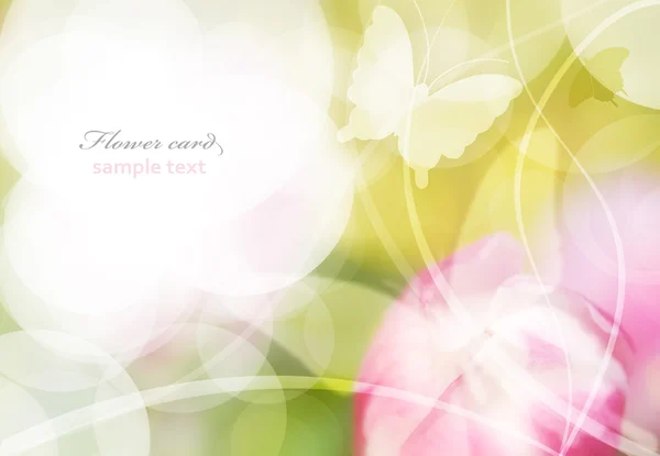 Cartão greathings florais — Fotografia de Stock