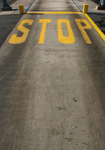 stock image Yellow stop sign