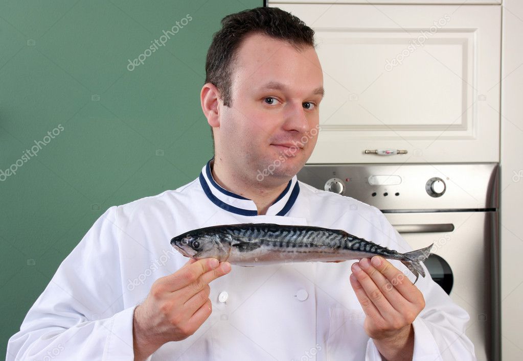 Chef and fish