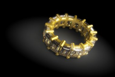 Elmaslı altın yüzük