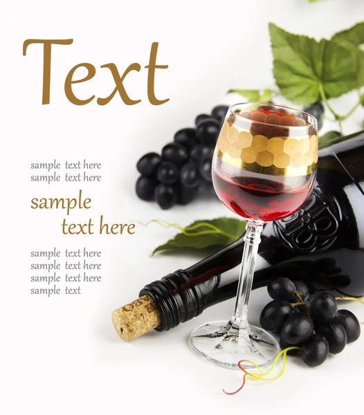 유리잔 속의 와인 — 스톡 사진