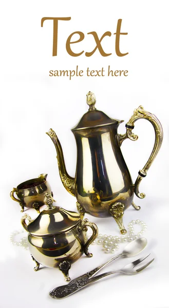 Ancient expensive coffee service — Stock Photo, Image
