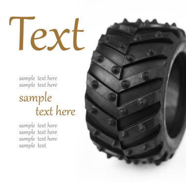 Wheel with a large tread clipart