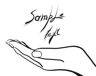 palm With sample text clipart