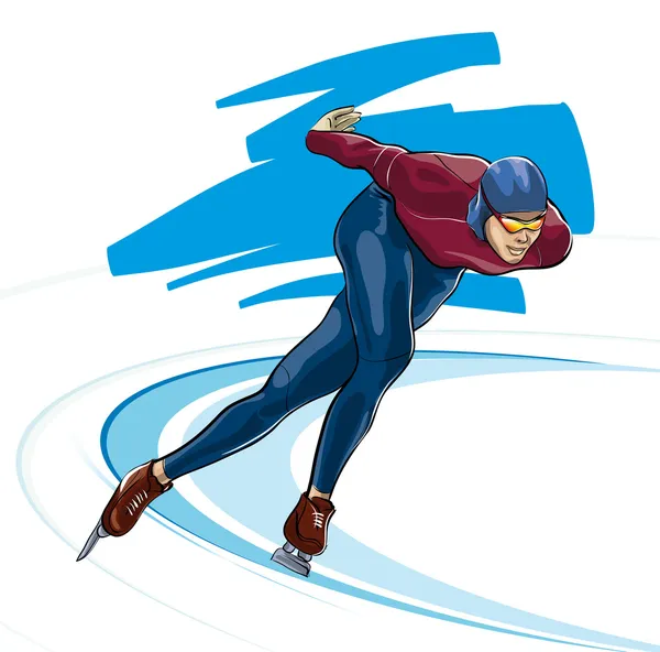 Швидкість? катання на ковзанах олімпійський вид спорту — стоковий вектор