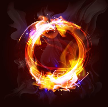 fire frame background for design clipart