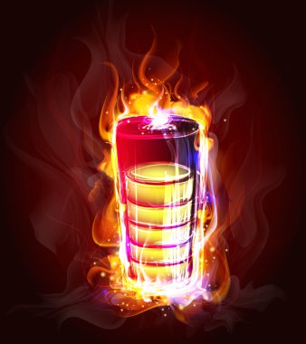 source of energy in the flame clipart