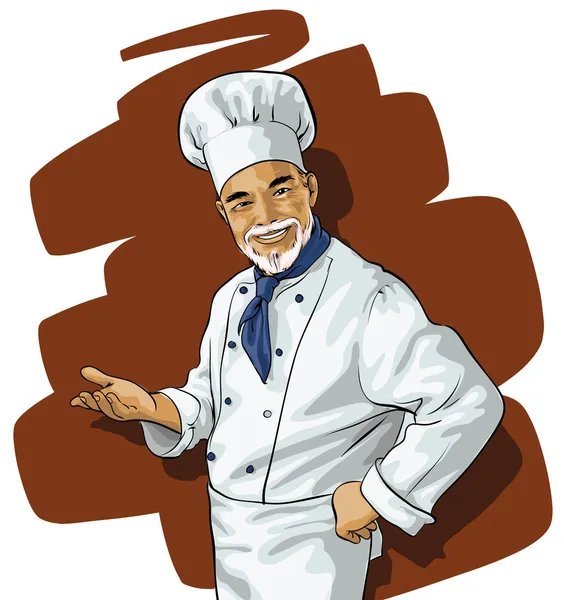 Chef invita o puntos — Archivo Imágenes Vectoriales