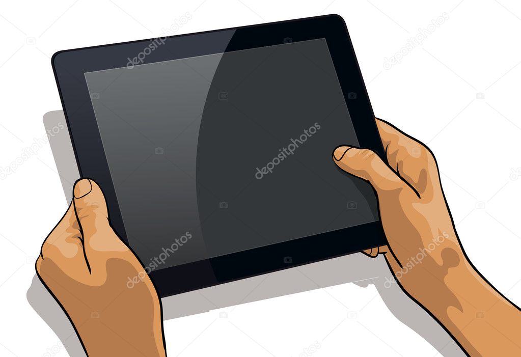 Tablet PC in the hands of