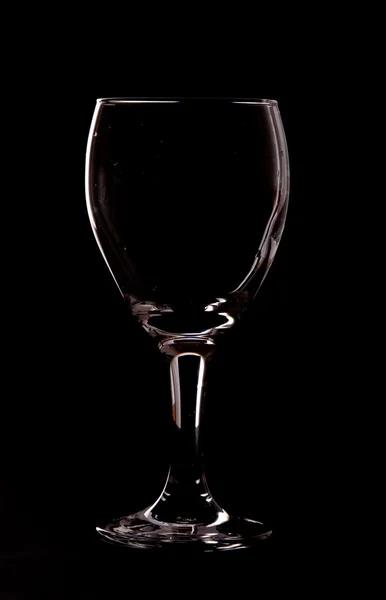 Sillhouette van glas wijn — Stockfoto