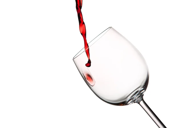 Eerste daling van rode wijn — Stockfoto