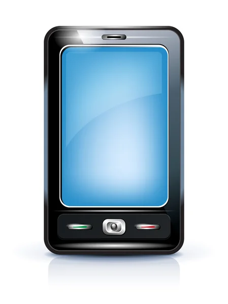 Смартфон с синим экраном — стоковый вектор