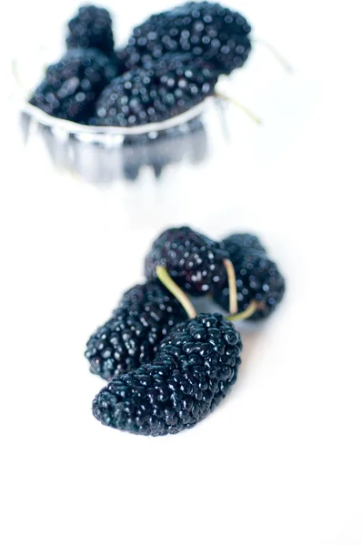 Stock image Fresh ripe mulberry over white