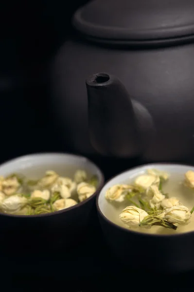 Китайський Жасмин чайник і чашки — стокове фото