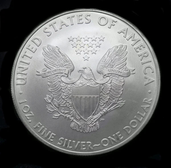 Moneta d'argento americano del dollaro dell'aquila — Foto Stock