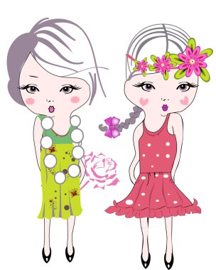 Fashion kids clipart