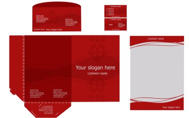 Set of corporate identity templates, business style clipart