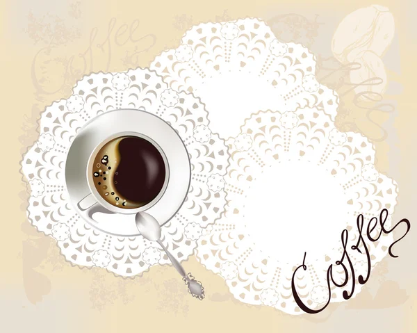 コーヒー カップの背景 — ストックベクタ
