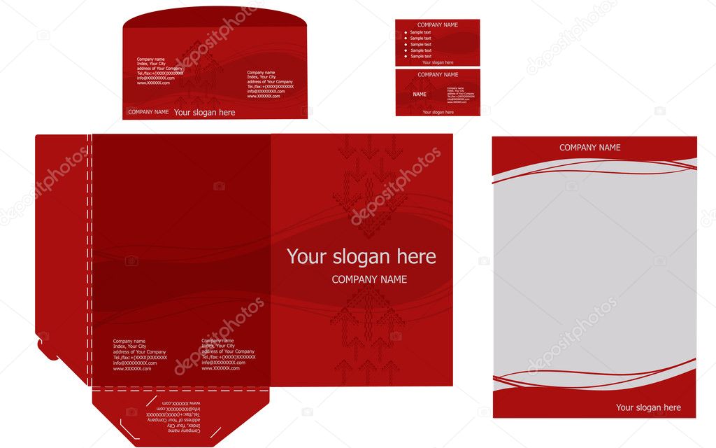Set of corporate identity templates, business style