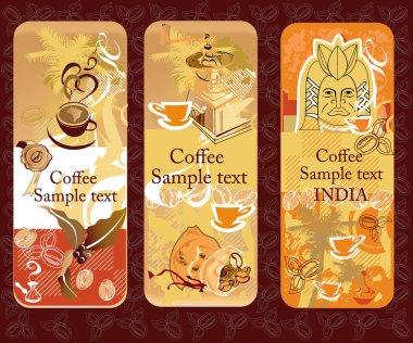 Set of coffee banners clipart