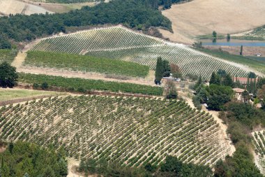 san gimignano çevresindeki tepeler. Toskana