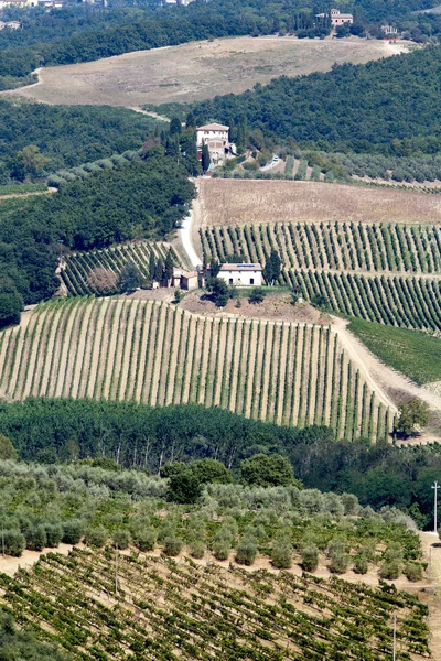 Hills around San Gimignano. Tuscany — Stock Photo, Image
