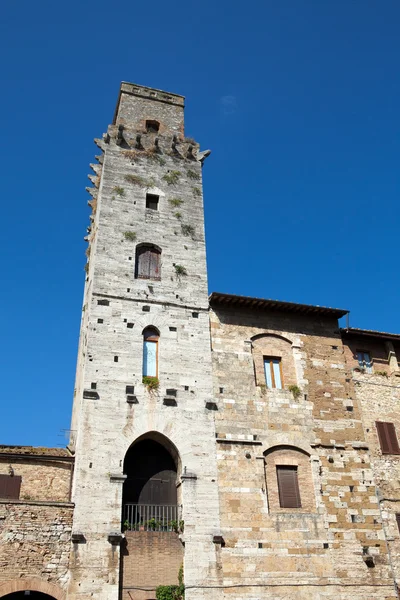 San gimignano a tornyok, Toszkána, Olaszország — Stock Fotó