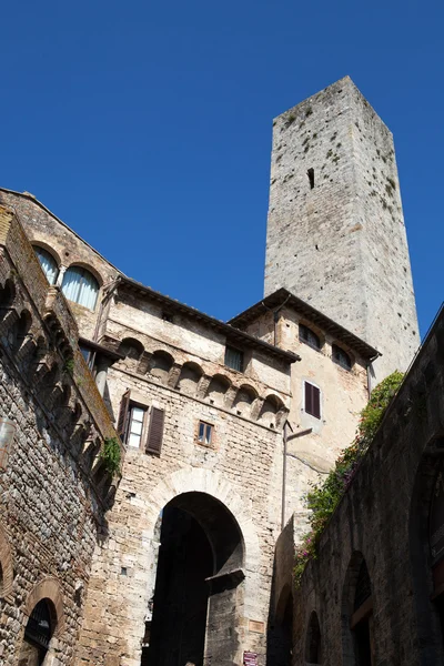 San gimignano věže, Toskánsko, Itálie — Stock fotografie