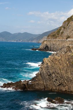 riomaggiore kayalıklardan. Cinque terre, liguria, İtalya