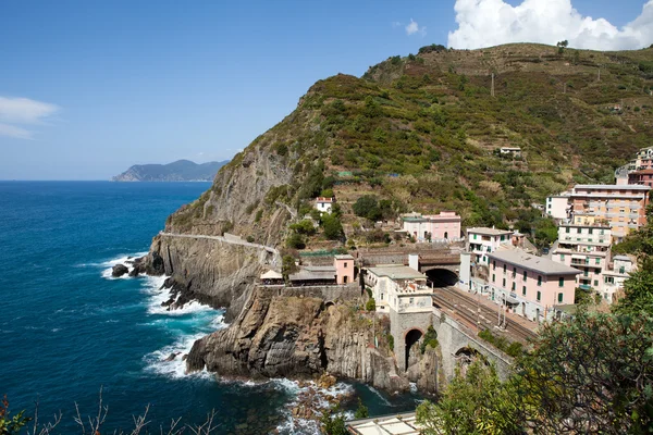 Cinque Terre, Liguria, İtalya 'da Güzel Kıyı Çizgisi — Stok fotoğraf