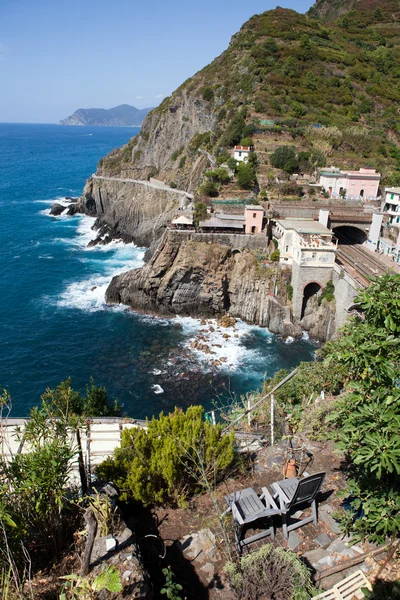 Bela costa em Cinque Terre, Ligúria, Itália — Fotografia de Stock