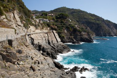 Cinque Terre - road of love. Liguria clipart