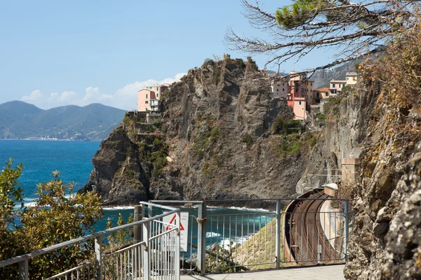 Estação caminho de ferro de Manarola em Cinque Terre — Fotografia de Stock