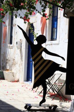 Greek Street dancer in Kos. Dodecanese, Greece clipart