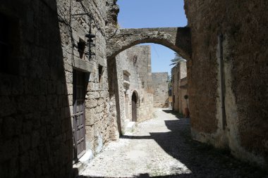 Eski Rhodos şehir. Şövalyeler (şimdi Embassy sokak sokak)