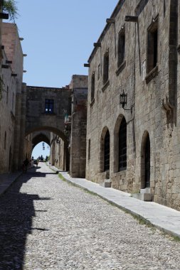 Eski Rhodos şehir. Şövalyeler (şimdi Embassy sokak sokak)