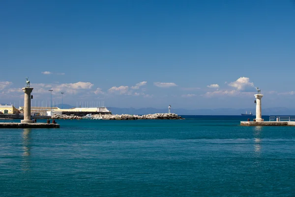 ロードス mandraki 港 — ストック写真