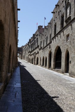 Eski Rhodos şehir. Şövalyeler (şimdi Embassy sokak sokak)