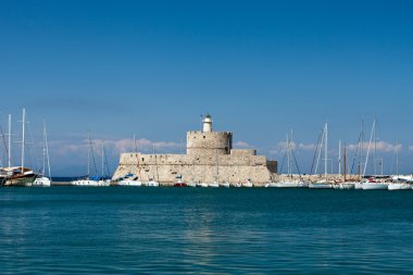 Mandraki Harbour, Rhodes clipart