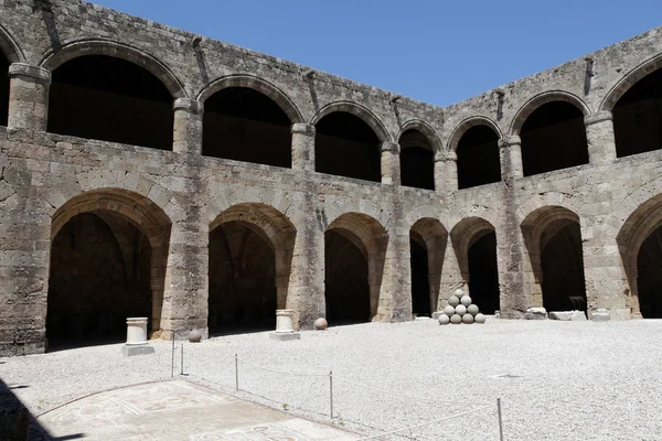 stock image Rhodes - the medieval building of the Hospital of the Knights.