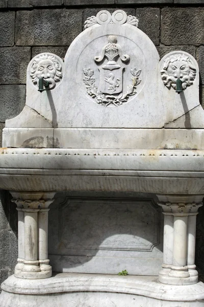 カステルヌオーヴォ ディ ガルファニャーナ - ウンベルト 1 世広場の噴水 — ストック写真