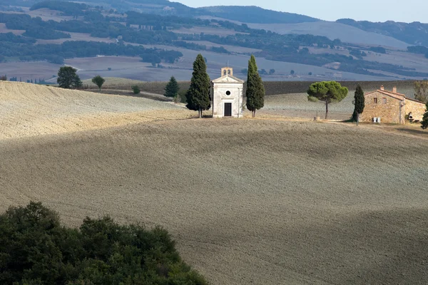 Капела-ді-vitaleta, Валь d'orcia в Тоскані — стокове фото