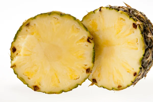 stock image Fresh slice pineapple on white background