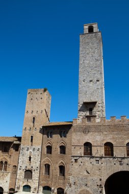 San gimignano-küçük Ortaçağ hill town Toskana duvarlı