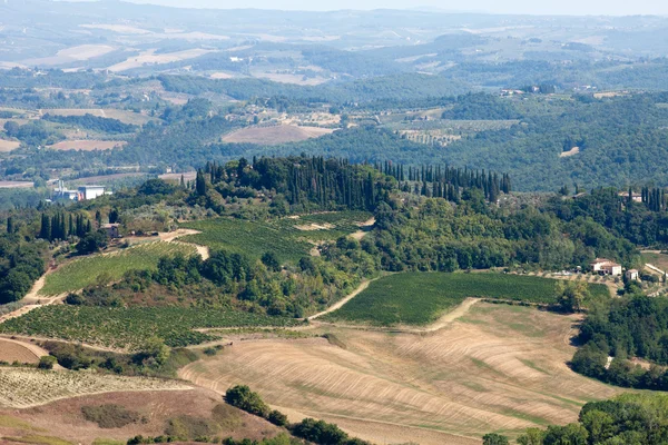Hills around San Gimignano. Tuscany — Stock Photo, Image