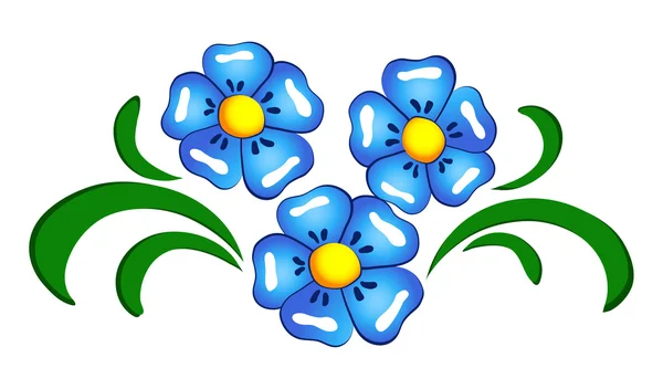 蓝色的花 — 图库矢量图片