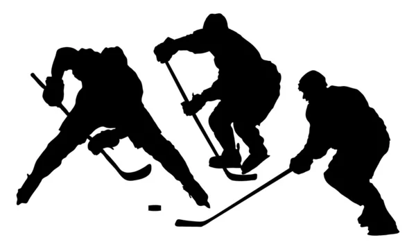 Хоккейный силуэт — стоковый вектор