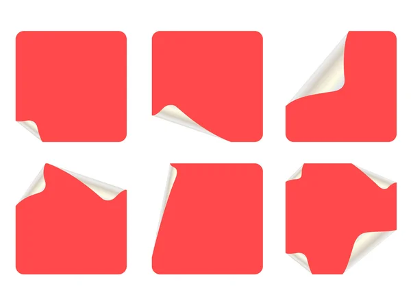 Set di adesivi quadrati — Vettoriale Stock
